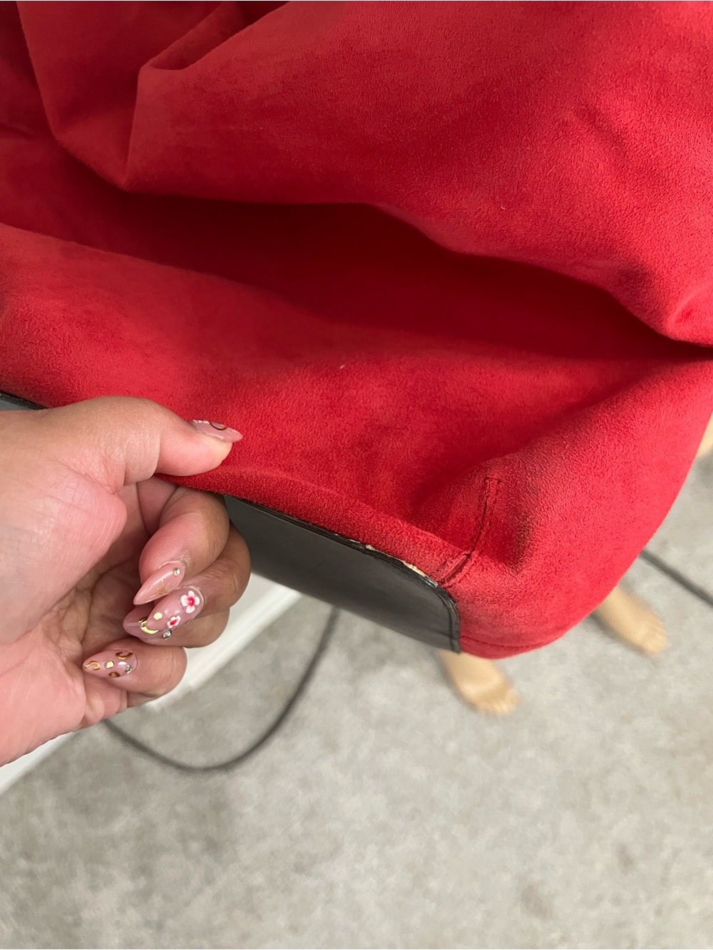 vintage Coach red suede hobo bag,medium - Picture 7 of 14